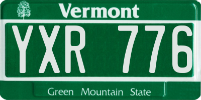 VT license plate YXR776