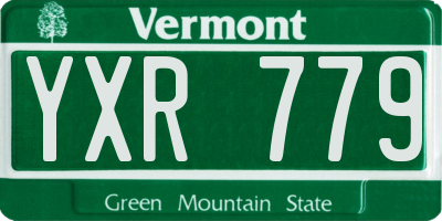 VT license plate YXR779