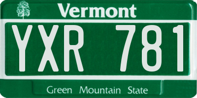 VT license plate YXR781
