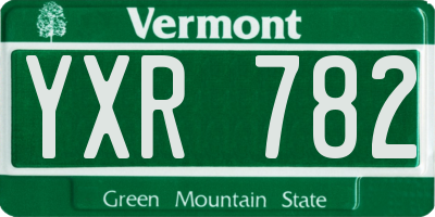 VT license plate YXR782