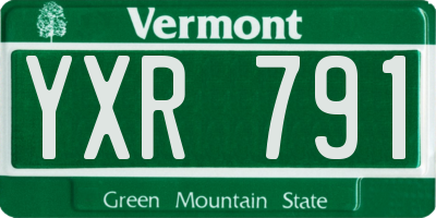 VT license plate YXR791