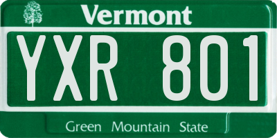VT license plate YXR801