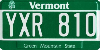 VT license plate YXR810