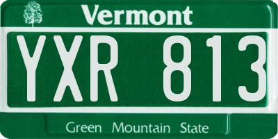 VT license plate YXR813