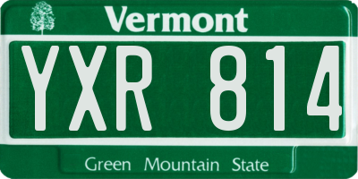 VT license plate YXR814