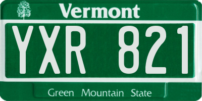 VT license plate YXR821