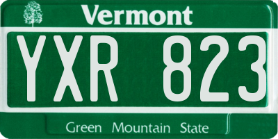 VT license plate YXR823