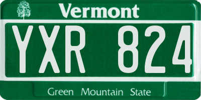 VT license plate YXR824
