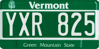 VT license plate YXR825