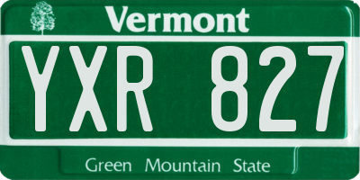 VT license plate YXR827