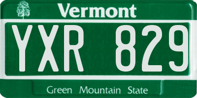 VT license plate YXR829