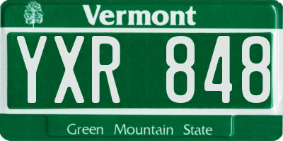 VT license plate YXR848