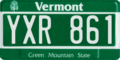 VT license plate YXR861