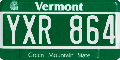 VT license plate YXR864