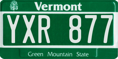 VT license plate YXR877