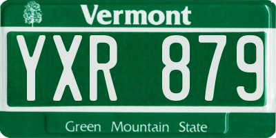 VT license plate YXR879