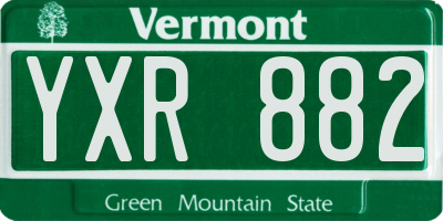 VT license plate YXR882