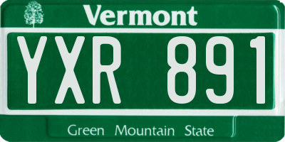 VT license plate YXR891