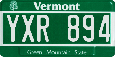 VT license plate YXR894
