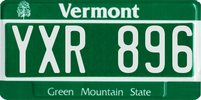 VT license plate YXR896