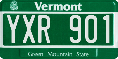 VT license plate YXR901