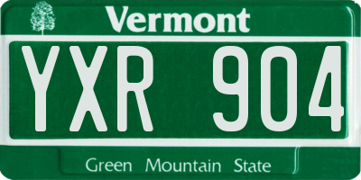 VT license plate YXR904