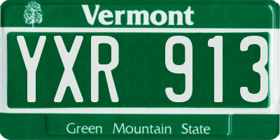 VT license plate YXR913