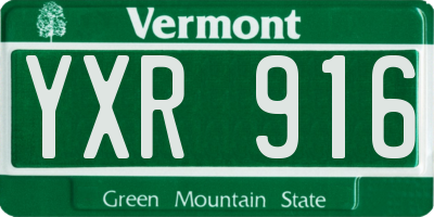 VT license plate YXR916