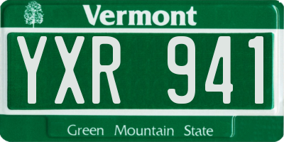 VT license plate YXR941