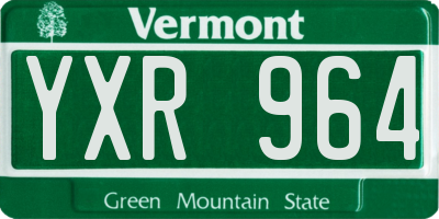 VT license plate YXR964