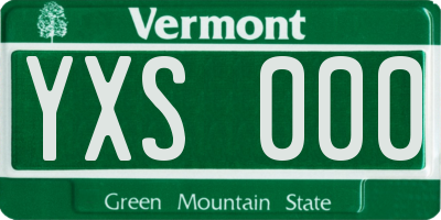VT license plate YXS000