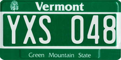 VT license plate YXS048