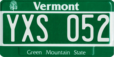 VT license plate YXS052