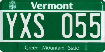 VT license plate YXS055