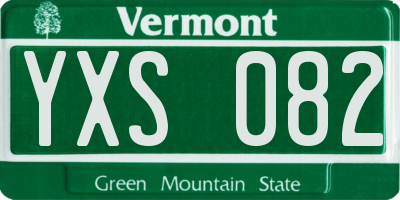 VT license plate YXS082