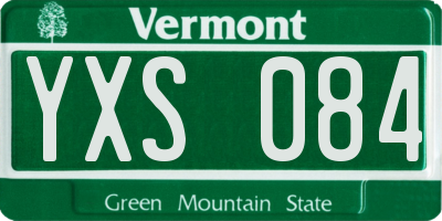 VT license plate YXS084