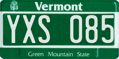 VT license plate YXS085