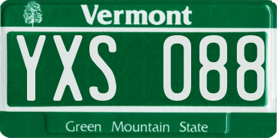 VT license plate YXS088