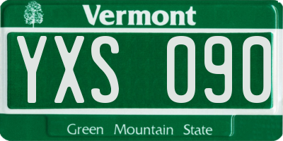 VT license plate YXS090
