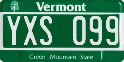 VT license plate YXS099