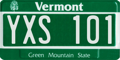 VT license plate YXS101