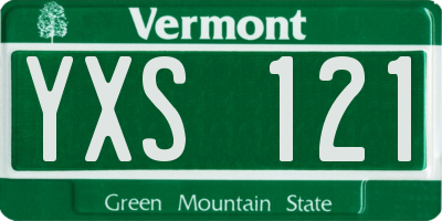 VT license plate YXS121