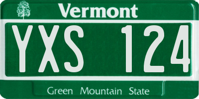VT license plate YXS124