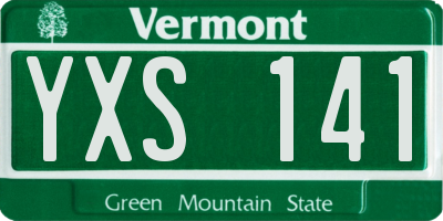 VT license plate YXS141