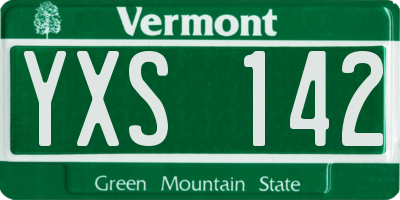 VT license plate YXS142