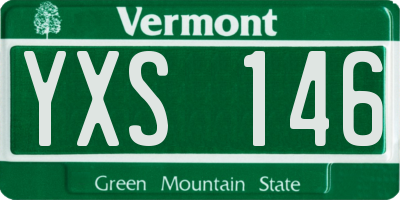 VT license plate YXS146