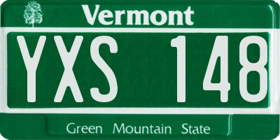 VT license plate YXS148