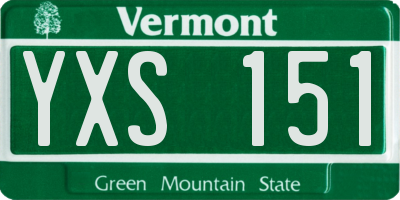 VT license plate YXS151