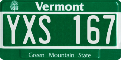 VT license plate YXS167