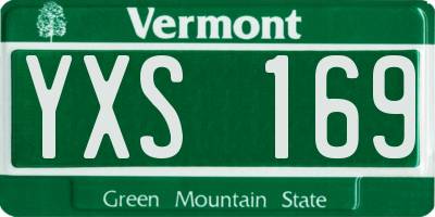 VT license plate YXS169